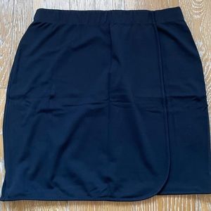 MAX STUDIOS Navy Wrap Mini Skirt